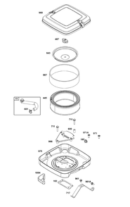 Air Cleaner Group Diagram and Parts List for 386777-0153-B5 200000 - 399999 Briggs and Stratton Engine